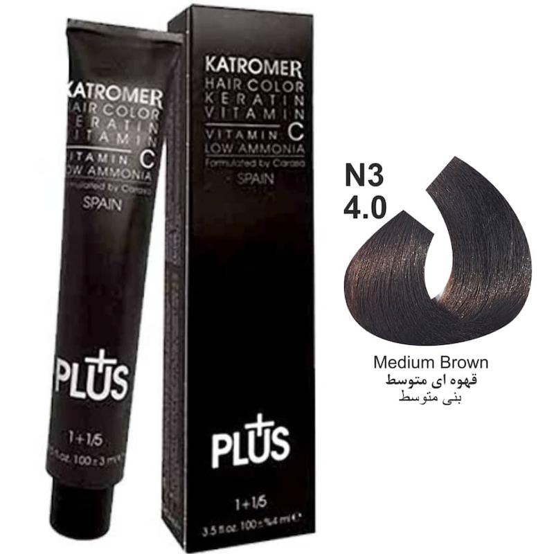 رنگ موی کاترومر KATROMER،شماره N3 قهوه‌ای متوسط