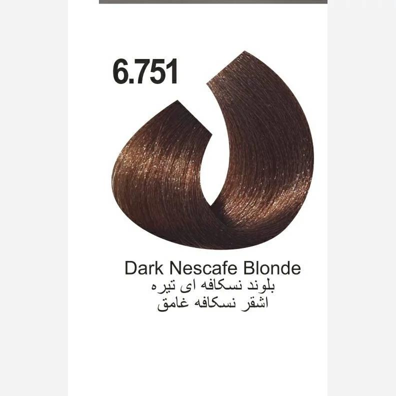 رنگ موی کاترومر KATROMER،شماره 6.751 بلوند نسکافه ای تیره