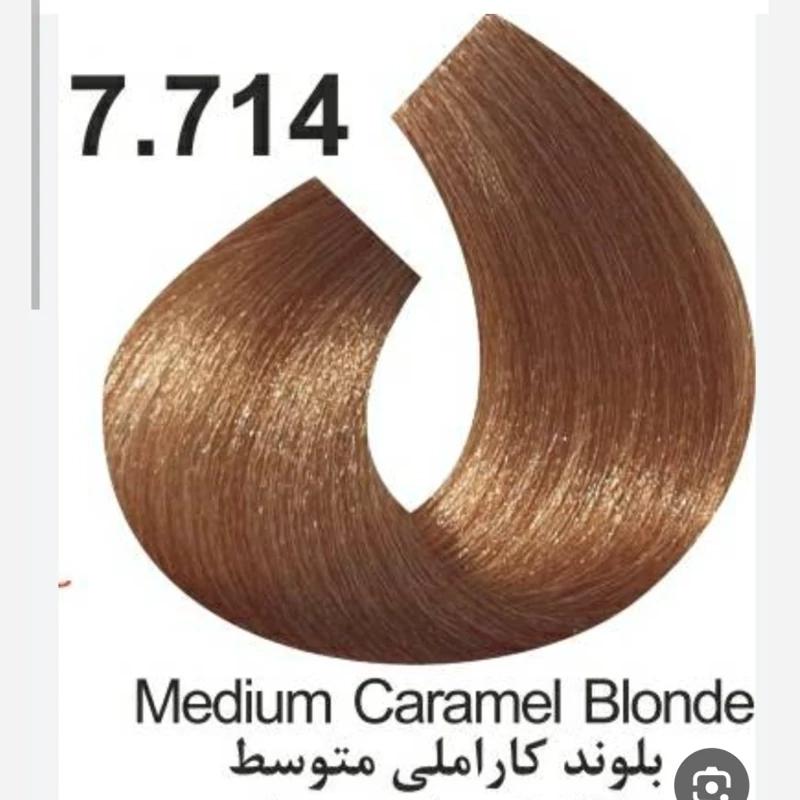 رنگ مو کاترومر رنگ بلوند کاراملی متوسط شماره 7.714 حجم 100 میل
