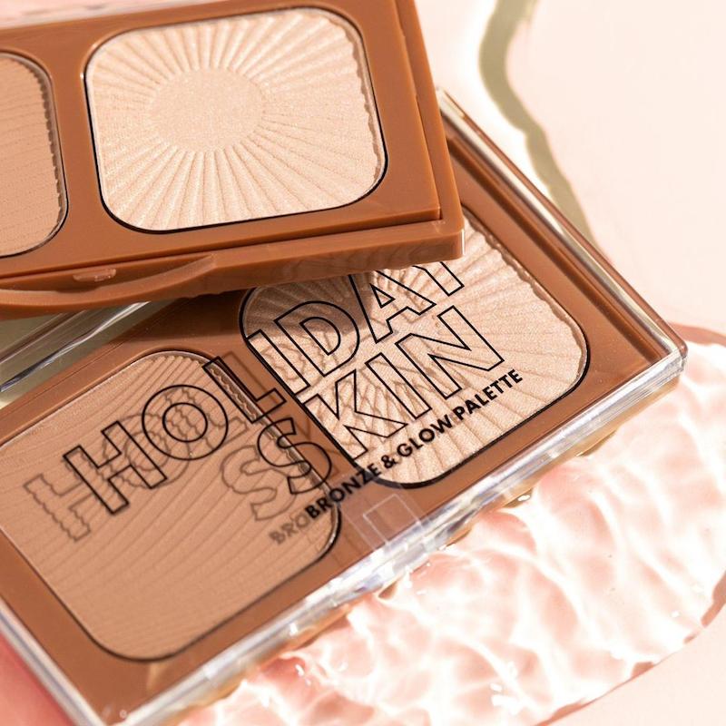 پلت هایلایتر و برنزر کاتریس مدل 010 HHOLIDAY SKIN  BROBRONZE & GLOW PALETTE