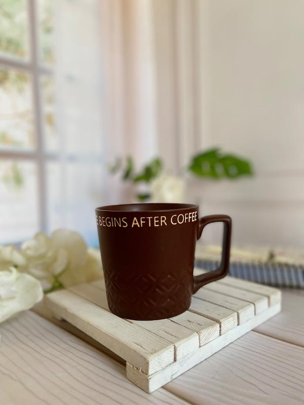 ماگ سرامیکی ارزان – لیوان قهوه شیک و باکیفیت – Life Begins After Coffee