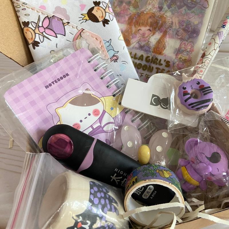 💜  باکس هدیه دخترانه – عاطاباکس نازگل مدل بنفش