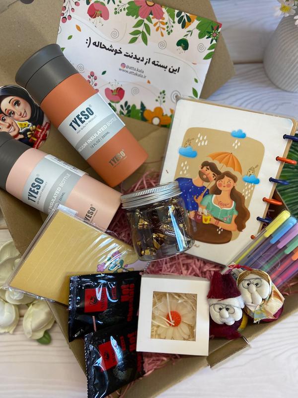 باکس هدیه عاطاباکس دلدار مدل چای گرم هدیه عاشقانه