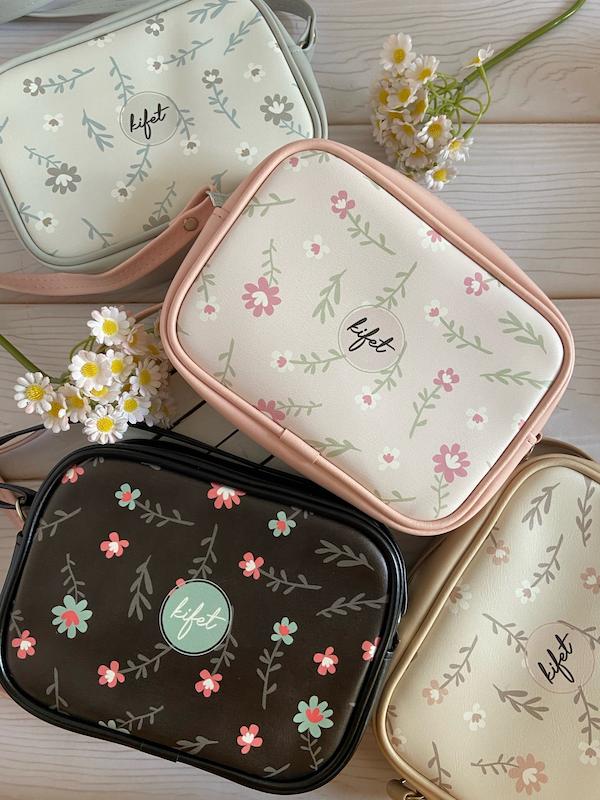 کیف دوشی چرمی گل گلی کیفت