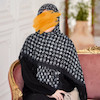  روسری نخ یونیک مشکی با طرح پیچازی