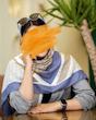 روسری سیااسکارف طرح برند کوچ آبی