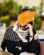 روسری سیااسکارف طرح برند کوچ مشکی
