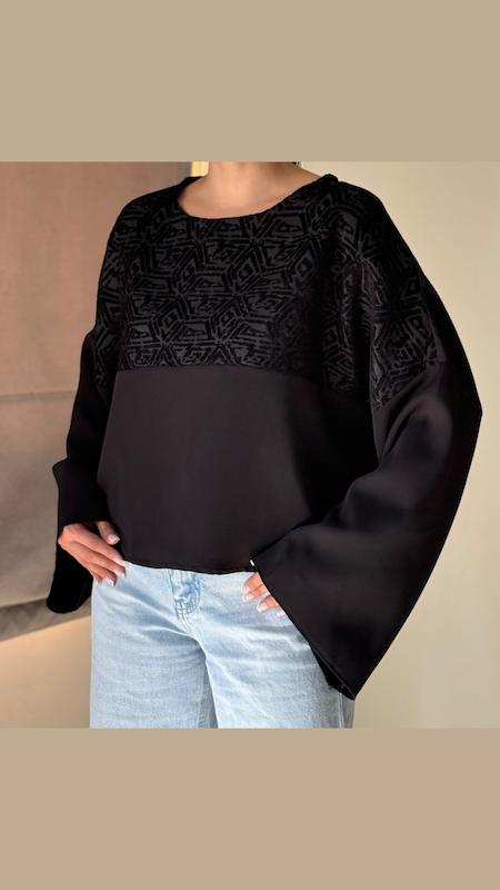 بلوز ژاکارد مخمل