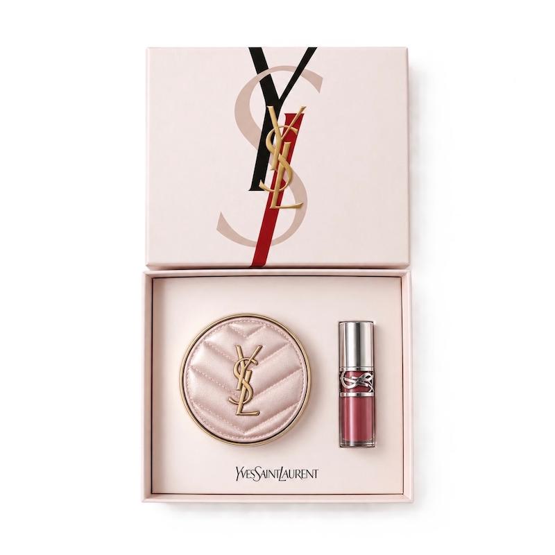 پک کوشن و لیپ گلاس ایوسن لورن | Ysl gift set