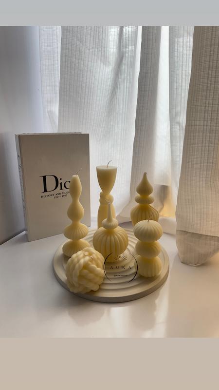 ست شمع شیاردار ۶ عددی