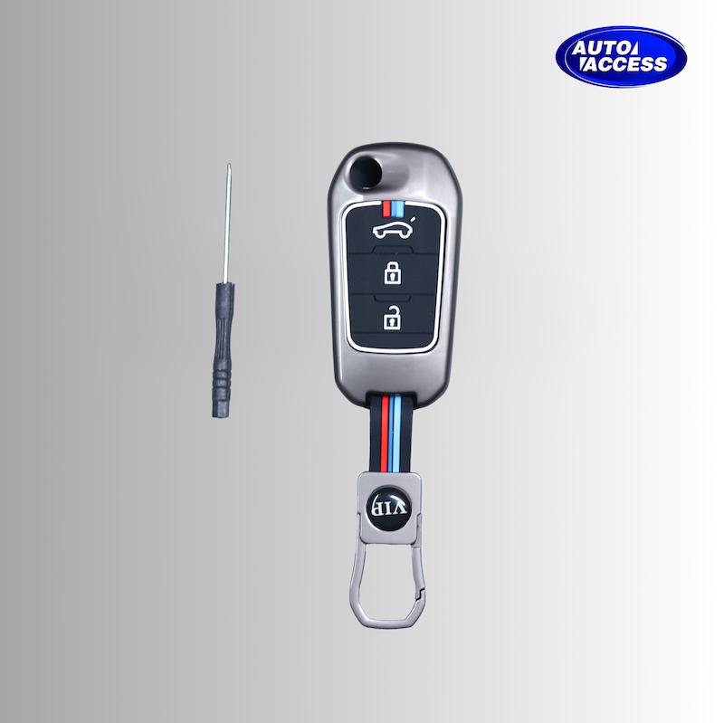 قاب ریموت فلزی طرح BMW مخصوص خودرو تارا دنده‌ای – نمای روبرو  قاب فلزی طرح BMW برای ریموت تارا – طراحی لوکس  نمای نزدیک از قاب فلزی ریموت خودرو تارا دنده‌ای  قاب ریموت فلزی طرح BMW نصب‌شده روی ریموت تارا  قاب فلزی مقاوم و شیک طرح BMW مخصوص تارا – اتواکسس