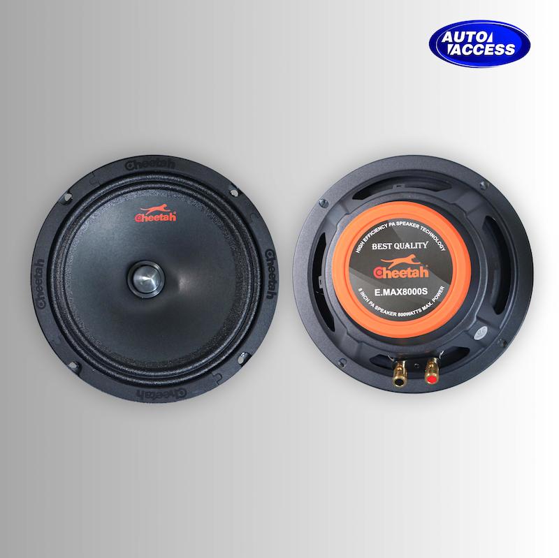 میدرنج ۸ اینچ چیتا E.MAX 8000S  اسپیکر حرفه‌ای خودرو چیتا مدل 8000S  بلندگو میدرنج قدرتمند چیتا ۸۰۰ وات  میدرنج ۸ اینچ Cheetah E.MAX 8000S  سیستم صوتی خودرو میدرنج چیتا E.MAX 8000S
