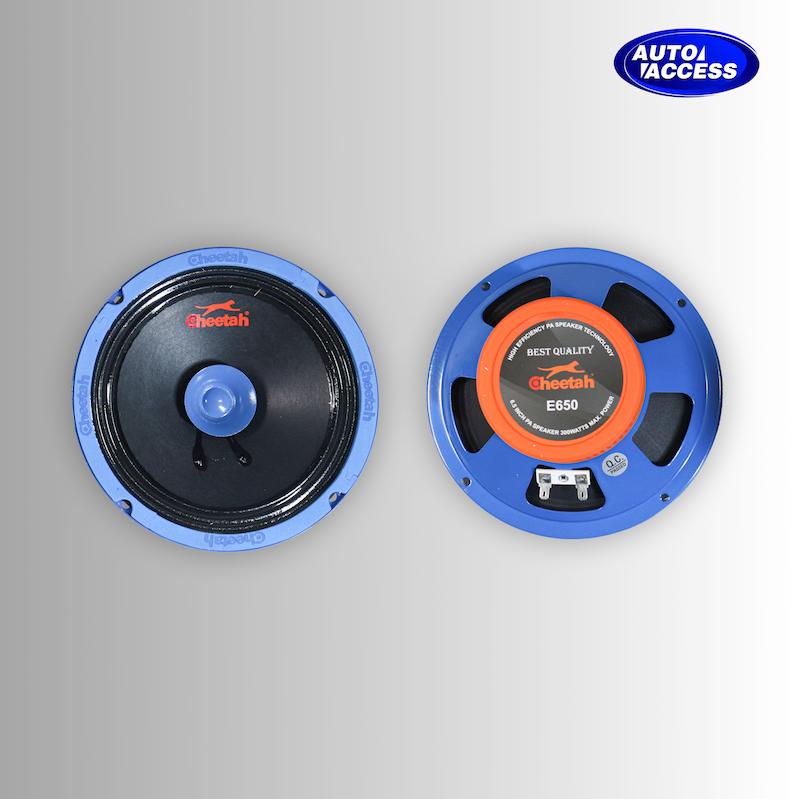 میدرنج چیتا E650 سایز ۶ اینچ  اسپیکر خودرو چیتا مدل E650  بلندگو حرفه‌ای ۶ اینچ چیتا E650  میدرنج ۳۰۰ وات چیتا E650  سیستم صوتی خودرو Cheetah E650