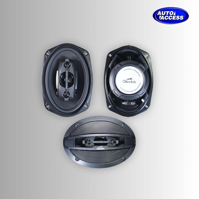 باند بیضی چیتا مدل E.MAX 6972 چهارراهه  بلندگو خودرو چیتا 6972 با توان ۸۰۰ وات  اسپیکر چیتا E.MAX 6972 با طراحی ۴-Way Coaxial  باند ۶×۹ اینچ Cheetah 6972 با ووفر Injection Cone  باند حرفه‌ای چیتا 6972 با میدرنج و تیوتر چندگانه
