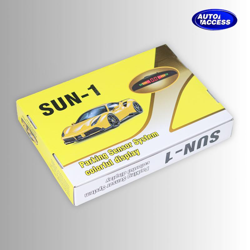 سنسور دنده عقب SUN1 با نمایشگر  سنسور پارک خودرو با بوق هشدار  نمایشگر فاصله سنسور دنده عقب سان  کیت سنسور پارک SUN1 خودرو