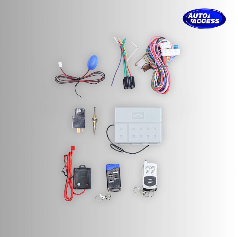 دزدگیر PLC ریموت‌دار (بدون ردیاب) | هشدار ضربه، باز شدن درب و آژیر — همراه ۲ ریموت