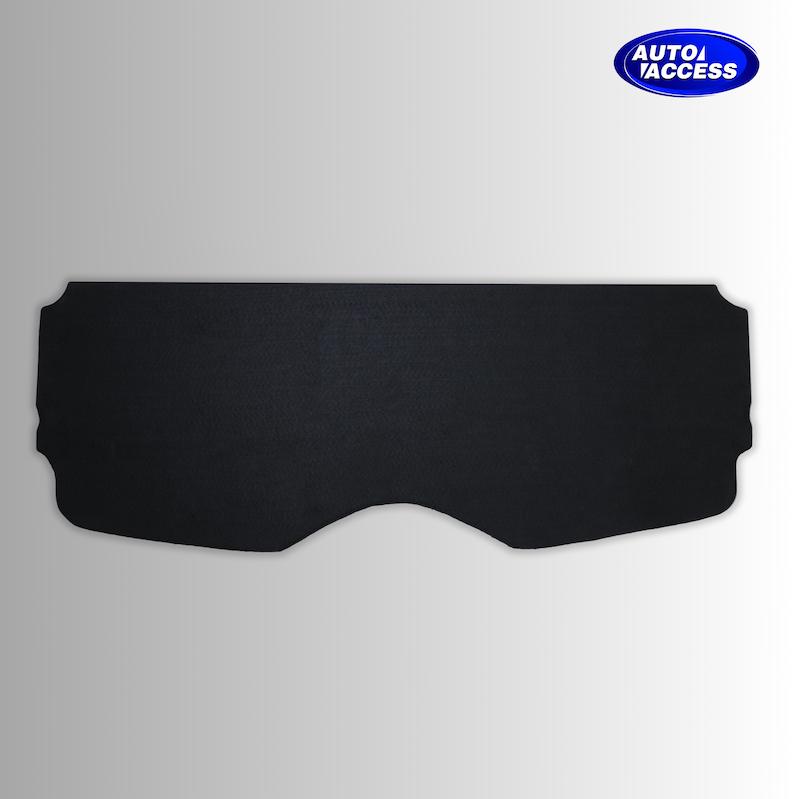 تخته فابریک طاقچه عقب پژو 206 هاچ‌بک مخصوص نصب باند  نمای نصب باند ۶×۹ روی طاقچه فابریک 206  تخته MDF فابریک پژو 206 هاچ‌بک  نمای داخلی خودرو 206 با طاقچه باند فابریک