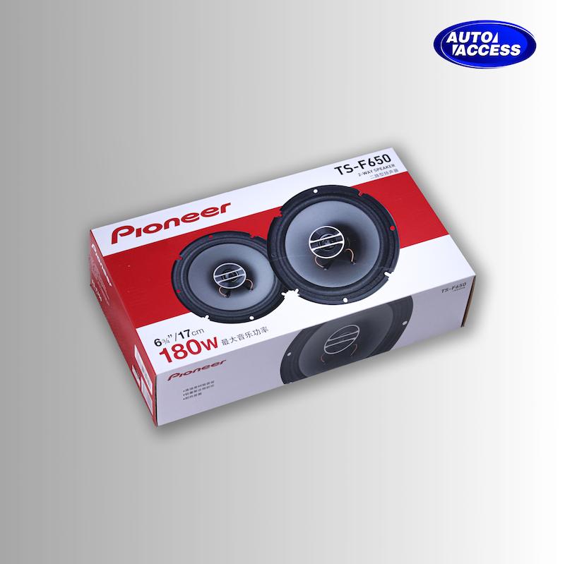 باند گرد پایونیر مدل TS-F650 اورجینال از اتواکسس  بلندگو خودرو Pioneer TS-F650 اصل  نمای نزدیک باند پایونیر 6.5 اینچ TS-F650  باند خودرو پایونیر توان 180 وات از فروشگاه اتواکسس