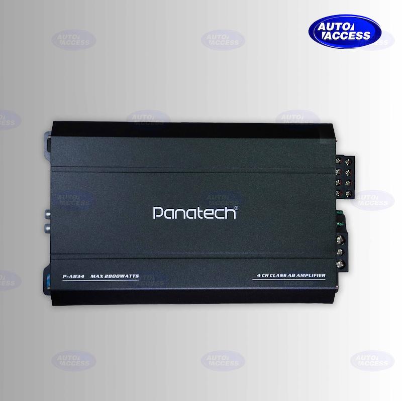 آمپلی فایر 4 کانال پاناتک مدل P-A834 Pro Audio از اتواکسس آمپ خودرو پاناتک با توان 2800 وات و 4 کانال خروجی نمای نزدیک آمپ پاناتک مدل P-A834 با کیفیت ساخت مناسب آمپلی فایر پاناتک دارای گارانتی یکساله آسان سرویس