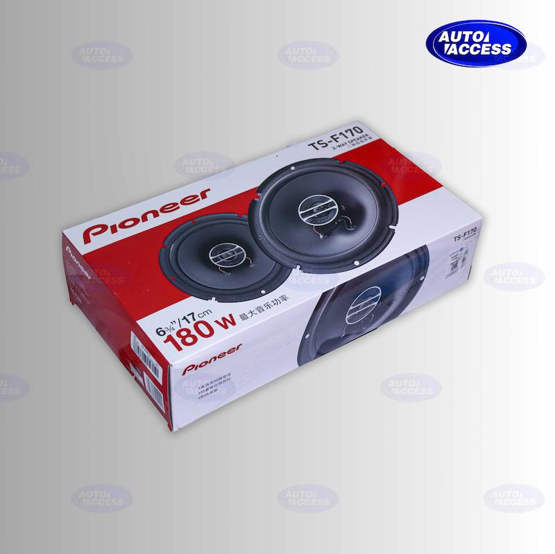 باند گرد پایونیر مدل TS-F170 مناسب نصب داخل درب از اتواکسس باند خودرو Pioneer با توان 180 وات و صدای شفاف باند فابریک داخل درب خودرو مدل TS-F170 نمای نزدیک باند پایونیر TS-F170 با کیفیت ساخت مناسب