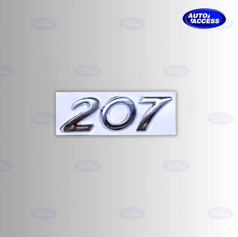 آرم نوشته 207 مخصوص صندوق عقب پژو 207 از اتواکسس آرم عدد 207 با نصب فابریک روی صندوق خودرو آرم صندوق عقب پژو 207 با چسب قوی و کیفیت مناسب نمای نزدیک آرم 207 مناسب جایگزینی آرم قدیمی