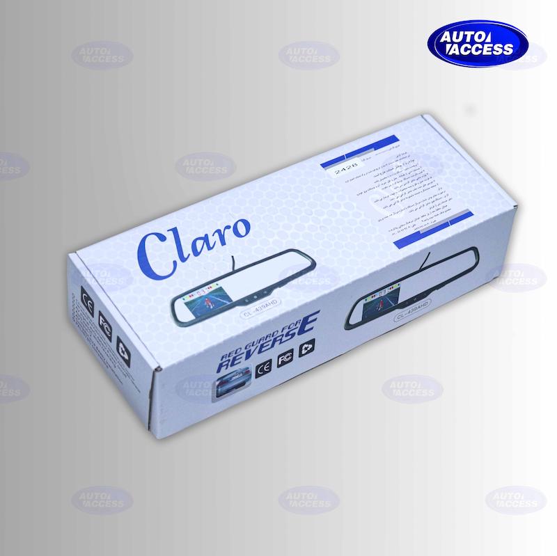 مانیتور آینه ای کلاروو CL-439 از اتواکسس آینه وسط خودرو با نمایشگر دنده عقب مانیتور آینه ای خودرو با نمایش فاصله تا مانع نمای نزدیک مانیتور کلاروو مدل CL-439