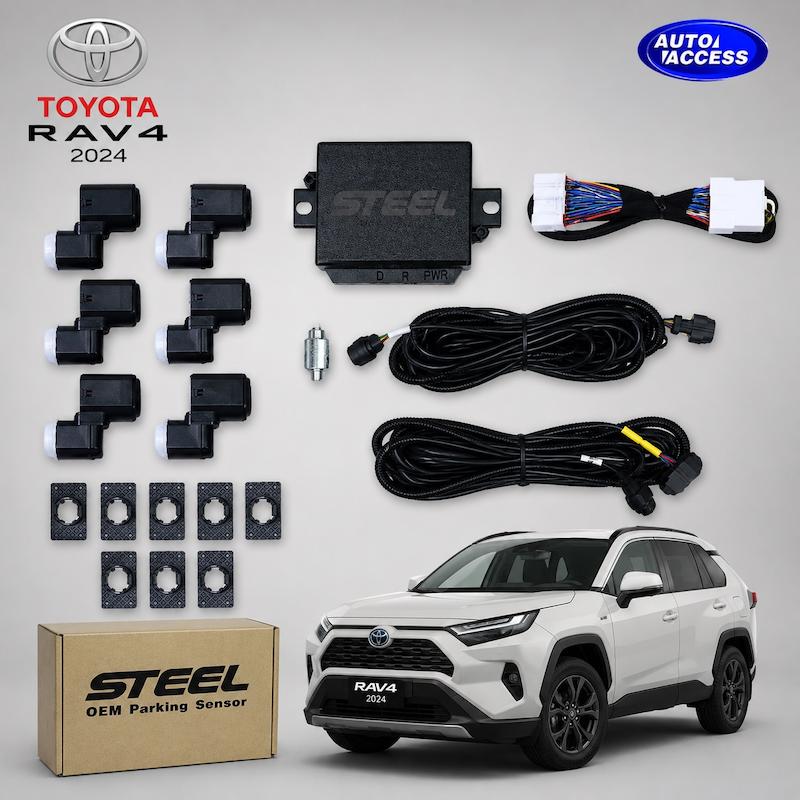 سنسور فابریک راو4  سنسور دنده عقب تویوتا راو4  Toyota RAV4 parking sensor  سنسور جلو عقب راو4  نمایشگر فاصله پشت آمپر راو4
