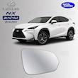 شیشه آینه لکسوس NX شیشه آینه بغل Lexus NX mirror glass Lexus NX شیشه آینه خودرو لکسوس شیشه آینه با گرم‌کن یونیورسال