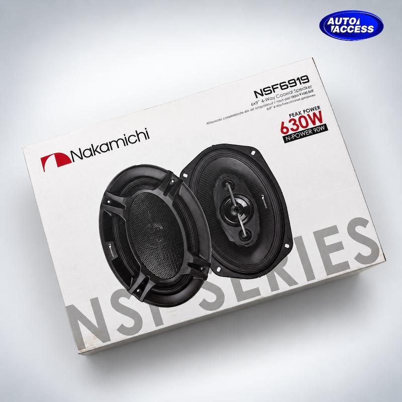 باند بیضی ناکامیچی 6919 سایز 6×9 اینچ  بلندگو خودرو Nakamichi 6919 چهارراهه 4 Way  باند ناکامیچی 6919 با توان پیک 630 وات  باند بیضی Nakamichi 6919 با توان NPower 90 وات