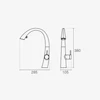 شیر ظرفشویی آشپزخانه شاوری KWC مدل ZO-121C سفارشی PVD - تکنولوژی نور پیشرفته