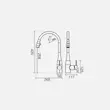 شیر ظرفشویی آشپزخانه شاوری KWC مدل EV-120F طلایی براق - با تکنولوژی نوری پیشرفته