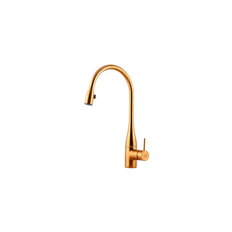 شیر ظرفشویی آشپزخانه شاوری KWC مدل EV-120F طلایی براق - با تکنولوژی نوری پیشرفته