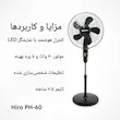 پنکه ایستاده کنترلی هیرو با نمایشگر LED - پک اختصاصی لامیروهوم با گارانتی ویژه