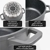 سرویس قابلمه ۸ پارچه چدن گرانیت دالتون طوسی - پک اختصاصی لامیروهوم