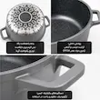 سرویس قابلمه ۸ پارچه چدن گرانیت دالتون طوسی - پک اختصاصی لامیروهوم