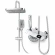 دوش حمام پیانویی مدل هیدرون HK-4B کروم براق (شمش برنج یکپارچه با نمایشگر) - پک اختصاصی لامیروهوم
