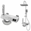 دوش حمام پیانویی مدل هیدرون HK-4M کروم مات (شمش برنج یکپارچه با نمایشگر) - پک اختصاصی لامیروهوم