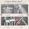 دوش حمام پیانویی مدل هیدرون HK-4B کروم براق (شمش برنج یکپارچه با نمایشگر) - پک اختصاصی لامیروهوم