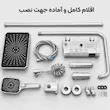 دوش حمام پیانویی مدل هیدرون HK-4B کروم براق (شمش برنج یکپارچه با نمایشگر) - پک اختصاصی لامیروهوم
