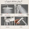 دوش حمام پیانویی مدل هیدرون HK-4M کروم مات (شمش برنج یکپارچه با نمایشگر) - پک اختصاصی لامیروهوم