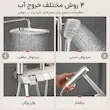 دوش حمام پیانویی مدل هیدرون HK-4M کروم مات (شمش برنج یکپارچه با نمایشگر) - پک اختصاصی لامیروهوم