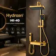 دوش حمام پیانویی مدل هیدرون HK-4G طلایی با نمایشگر (شمش برنج یکپارچه) - پک لامیروهوم