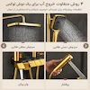 دوش حمام پیانویی مدل هیدرون HK-4G طلایی با نمایشگر (شمش برنج یکپارچه) - پک لامیروهوم