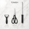 سرویس چاقوی آشپزخانه ۹ پارچه مشکی Tonish تونیش - ۱۳ ماه ضمانت اختصاصی لامیروهوم