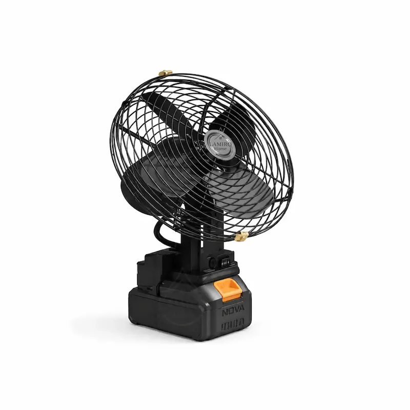 پنکه رومیزی شارژی نوا مشکی (کد PN-8) - با ضمانت اختصاصی ۱۲ ماهه لامیروهوم
