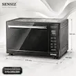 آون توستر لمسی سنسیز SENSIZ مشکی ۶۰ لیتری مدل SOLAR- پک اختصاصی لامیروهوم