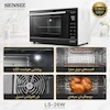 آون توستر لمسی سنسیز SENSIZ سفید ۶۰ لیتری مدل SOLAR - ضمانت اختصاصی ۱۳ ماهه لامیروهوم