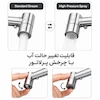 شیر ظرفشویی بازویی مفصلی هیدرون مدل روگازی KH-4G کروم براق - پک اختصاصی لامیروهوم