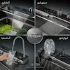 سینک ظرفشویی پیانویی هیدرون مدل SH-7B سایز 75 دودی؛ پک اختصاصی با ضمانت لامیروهوم