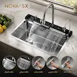 سینک پیانویی آبشاری Nova-5X کروم مات | چند منظوره دیجیتال با 5 کلید